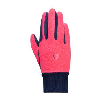 Hy Equestrian Children's Winter Two Tone Riding Gloves - Pink/Navy